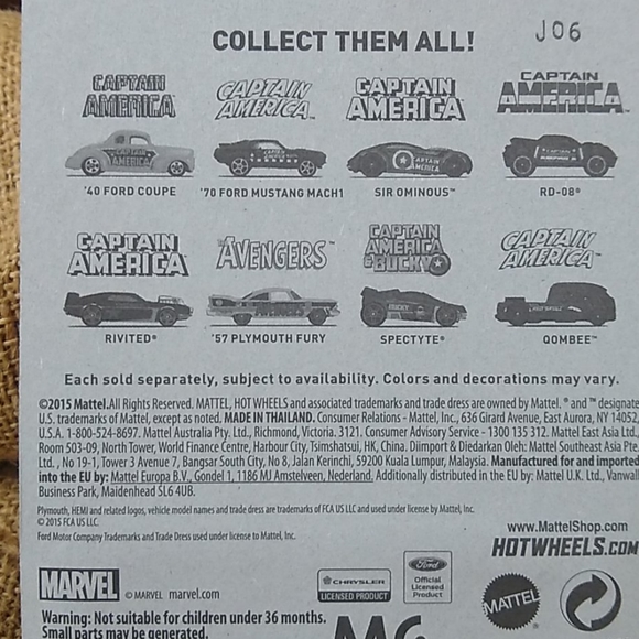 Hot Wheels Captain America 70 Mustang Mach I - Picture 4 of 6